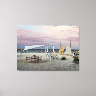 Sunset the Beach Canvas Afdruk