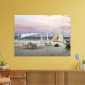 Sunset the Beach Canvas Afdruk (Insitu (Woonkamer))