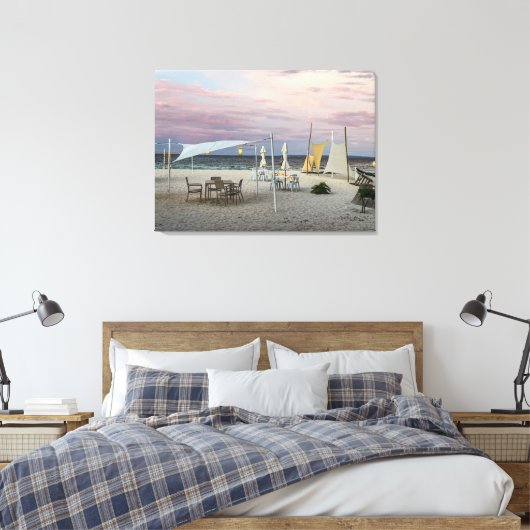 Sunset the Beach Canvas Afdruk (Insitu (Slaapkamer))