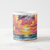 Sunset the Beach Grote Koffiekop (Voorkant)