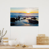 Sunset the Beach Poster (Keuken)
