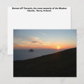 Sunset the Blasket Islands Briefkaart (Voorkant / Achterkant)
