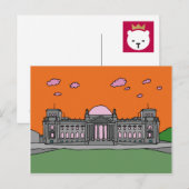 Sunset the Reichstag building in Berlijn Briefkaart (Voorkant / Achterkant)