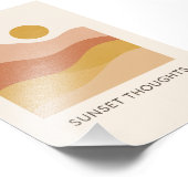 Sunset Thoughts Abstract Landscape Poster (Hoek)