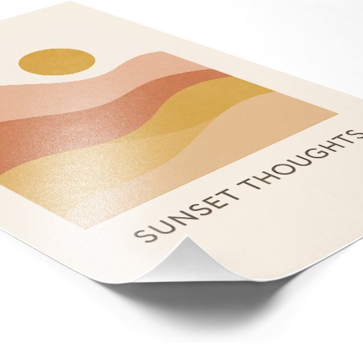Sunset Thoughts Abstract Landscape Poster (Hoek)