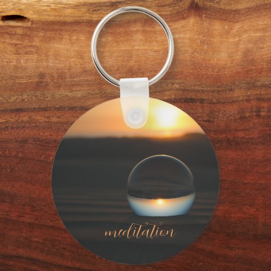 Sunset through a glass Sleutelhanger (Voorkant)