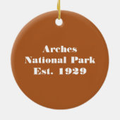 Sunset through Double O Arch, Arches National Park Keramisch Ornament (Achterkant)