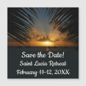 Sunset Through Palm Fronds Save the Date (Voorkant)