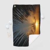 Sunset Through Palm Fronds Tropical Seascape Golfhanddoek (Insitu)