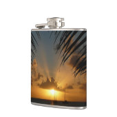 Sunset Through Palm Fronds Tropical Seascape Heupfles (Links)