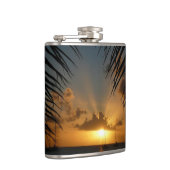 Sunset Through Palm Fronds Tropical Seascape Heupfles (Rechts)