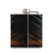 Sunset Through Palm Fronds Tropical Seascape Heupfles (Achterkant)