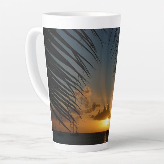 Sunset Through Palm Fronds Tropical Seascape Latte Mok (Linkerhoek)