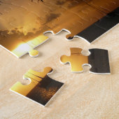 Sunset Through Palm Fronds Tropical Seascape Legpuzzel (Zijkant)