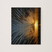 Sunset Through Palm Fronds Tropical Seascape Legpuzzel (Verticaal)