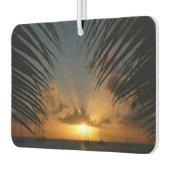 Sunset Through Palm Fronds Tropical Seascape Luchtverfrisser (Links)