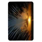 Sunset Through Palm Fronds Tropical Seascape Magneet (Verticaal)