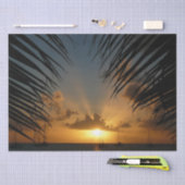 Sunset Through Palm Fronds Tropical Seascape Tissuepapier (Craft)
