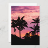 Sunset through Palm Trees Bedankkaart (Voorkant / Achterkant)
