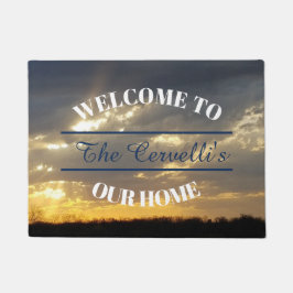 Sunset through the Clouds Deurmat