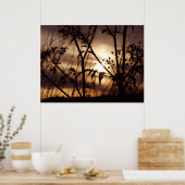 Sunset through the gras poster (Keuken)