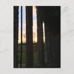 Sunset Through the Ruins of a Medieval Window Briefkaart