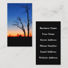 Sunset Through the Trees Visitekaartje