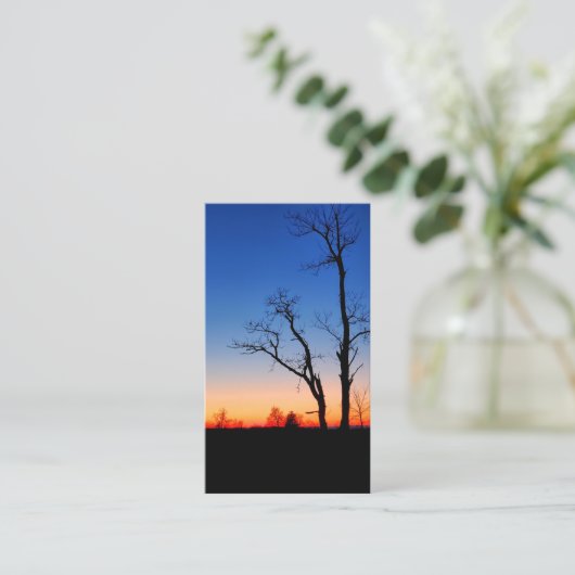 Sunset Through the Trees Visitekaartje (Staand voorkant)