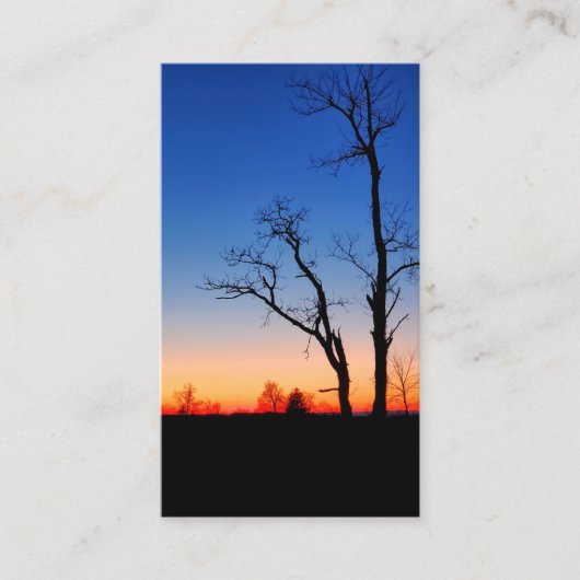 Sunset Through the Trees Visitekaartje (Voorkant)