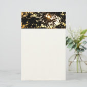 Sunset Through Trees I Tropical Photography Briefpapier (Staand voorkant)