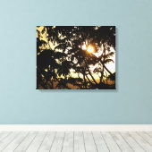 Sunset Through Trees I Tropical Photography Canvas Afdruk (Insitu (Houten vloer))
