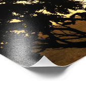 Sunset Through Trees I Tropical Photography Foto Afdruk (Hoek)