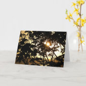 Sunset Through Trees I Tropical Photography Kaart (Gele Bloem)