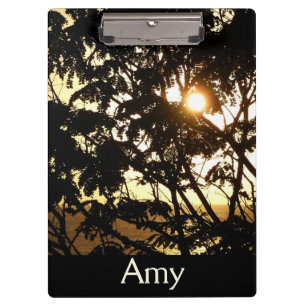 Sunset Through Trees I Tropical Photography Klembord