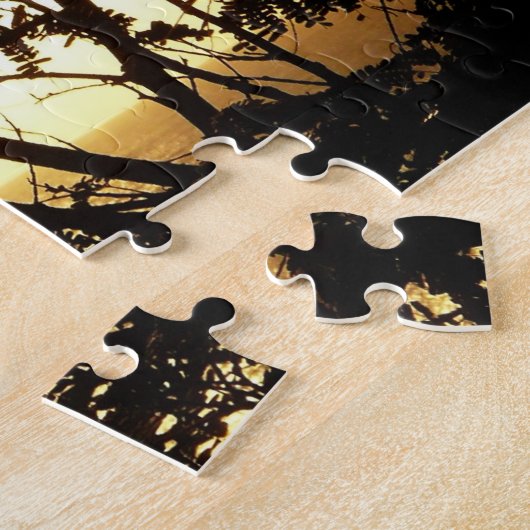 Sunset Through Trees I Tropical Photography Legpuzzel (Zijkant)