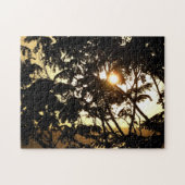Sunset Through Trees I Tropical Photography Legpuzzel (Horizontaal)