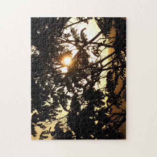 Sunset Through Trees I Tropical Photography Legpuzzel (Verticaal)
