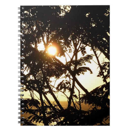 Sunset Through Trees I Tropical Photography Notitieboek (Voorkant)