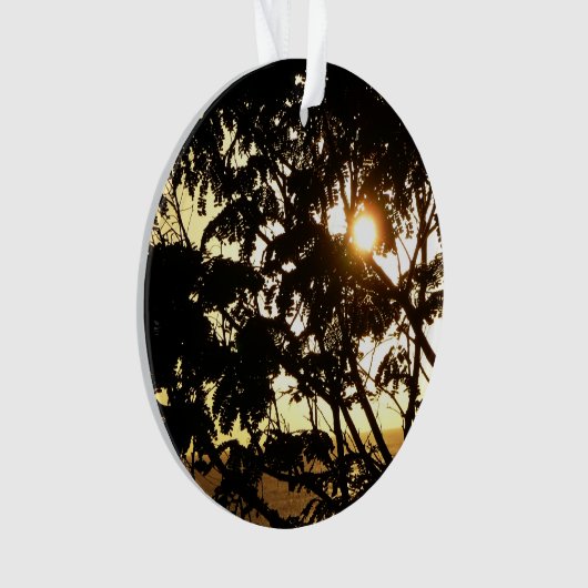 Sunset Through Trees I Tropical Photography Ornament (voorkant)