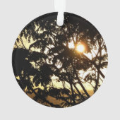 Sunset Through Trees I Tropical Photography Ornament (achterkant)