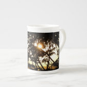 Sunset Through Trees I Tropical Photography Porselein Kop (Voorkant rechts)