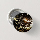 Sunset Through Trees I Tropical Photography Ronde Button 3,2 Cm (Voorkant /achterkant)