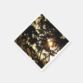 Sunset Through Trees I Tropical Photography Servetten (Hoek)