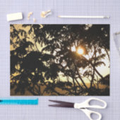 Sunset Through Trees I Tropical Photography Tissuepapier (Craft)