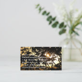 Sunset Through Trees I Tropical Photography Visitekaartje (Staand voorkant)