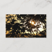 Sunset Through Trees I Tropical Photography Visitekaartje (Achterkant)