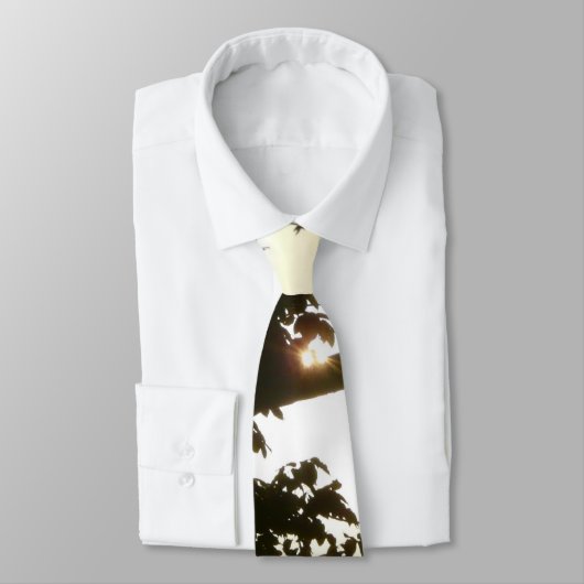 Sunset Through Trees II Tropical Photography Stropdas (Gebonden)