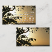 Sunset Through Trees II Tropical Photography Visitekaartje (Voorkant / Achterkant)