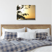 Sunset Through Trees II Tropische fotografie Canvas Afdruk (Insitu (Slaapkamer))