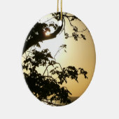 Sunset Through Trees II Tropische fotografie Keramisch Ornament (Rechts)